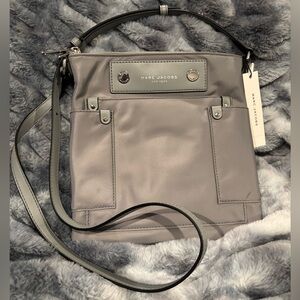 Marc Jacobs Gray Crossbody Bag with Silver Hardware